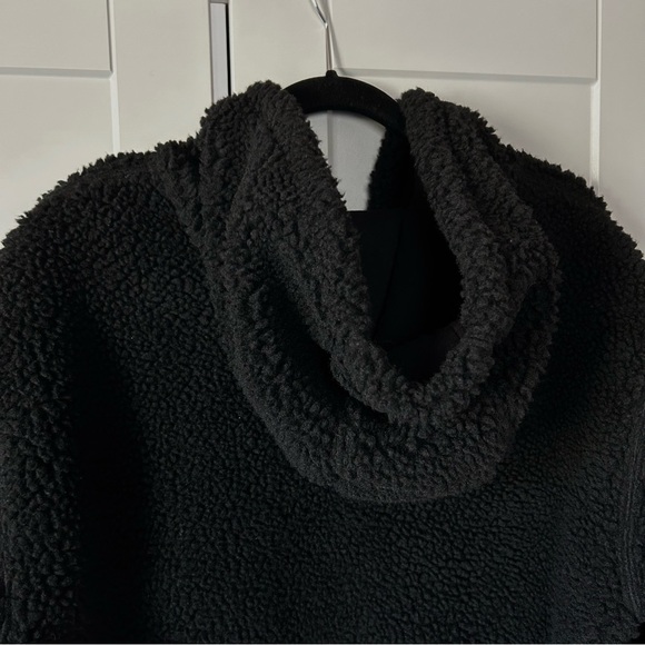 VANS Tailwater Black Sherpa Hoodie Mens Large Street Style Full Zip Front Pocket - Picture 5 of 7